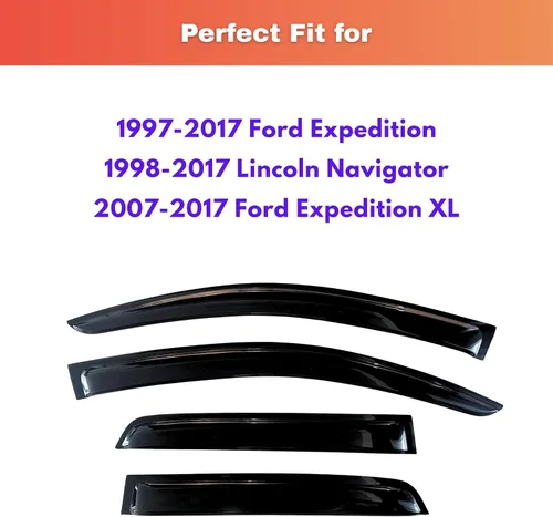 Miniatura 284 de KPY Visor de ventana compatible con Kia Soul 2009-2013, Protector contra lluvia de 4 unidades, deflectores de ventilación de ventana lateral