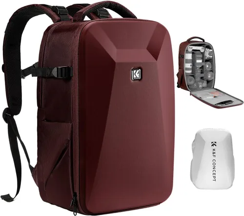 Miniatura 11 de K&F CONCEPT Mochila para Cámara, Bolsa de Fotografía DSLR de Carcasa Rígida para Cámara con Compartimento para Laptop de 15-15.6 Pulgadas, Estuche