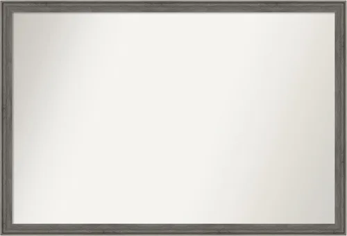 Miniatura 485 de Amanti Art Espejo personalizado, espejo de baño gris plomo a rayas, espejo de pared o espejo de tocador de baño sobre el fregadero