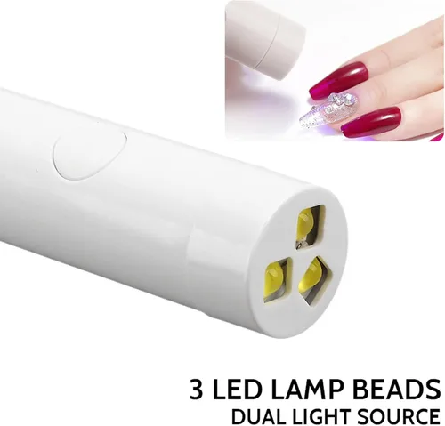 Miniatura 4 de Sonew Mini lámpara LED de uñas para uñas de gel, 3 linternas LED, máquina de secado de uñas de portabilidad, secadora de uñas de luz de gel