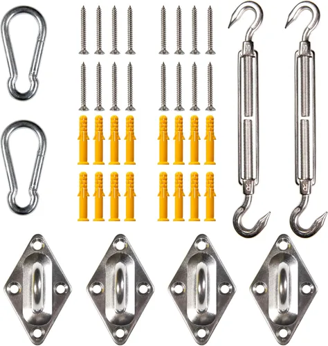 Miniatura 10 de Amgo Paradise - Accesorios para poste de vela para toldo, abrazadera de anillo en D para toldos de alta resistencia, postes de repuesto versátiles