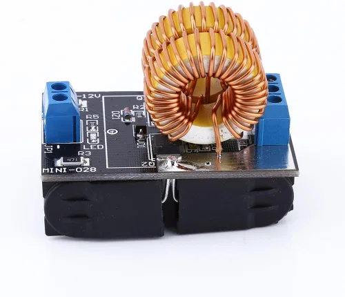 Miniatura 9 de TOPINCN ZVS Módulo de potencia de calentamiento por inducción de 120 W con bobina de calentador, 5 V-12 V ajustable para uso industrial, bricolaje