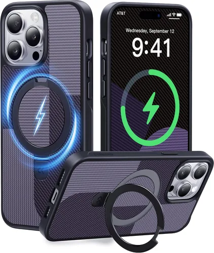 Miniatura 51 de CASEKOO- Funda para iPhone 15 c/soporte magnético invisible [protecc. militar contra caídas] [compatible c/MagSafe], a prueba de impactos, delgada