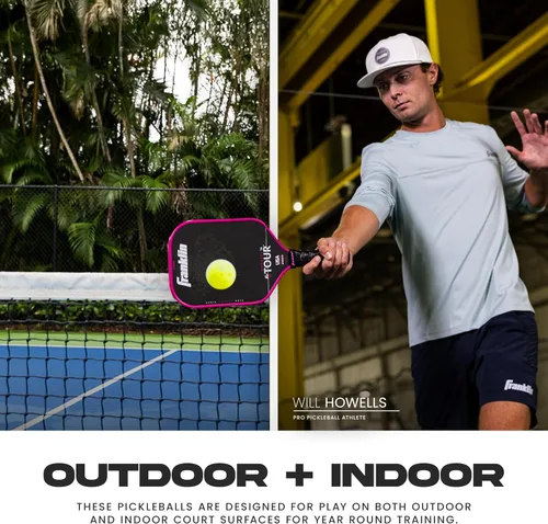 Miniatura 8 de Franklin Sports Pickleballs de entrenamiento - Pickleballs de entrenamiento para principiantes + práctica de habilidades - Bolas de pickleball al