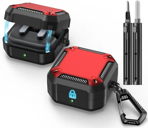 Miniatura 7 de Lock Fit Diseñado para Samsung Galaxy Buds3 FE (2025) / Buds3 Pro (2024) / Funda Buds 3 (2024), con kit de limpieza Cuerpo completo Resistente a