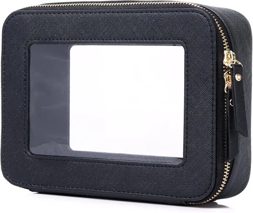 Miniatura 22 de Pinkmik Pequeña bolsa de maquillaje, mini estuche transparente para maquillaje y neceser con cremallera, organizador de bolsos para mujer