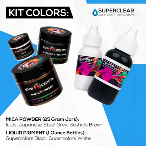 Miniatura 2 de Superclear Kit de resina epoxi para encimera, mármol negro de 1.5 galones, transformación de encimera para cocina, baño y bar, apto para alimentos