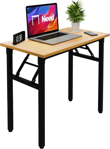 Miniatura 24 de Need AC5AW - Escritorio pequeño plegable, resistente y robusto para computadora, oficina en casa, dormitorios y espacios pequeños, no requiere Roble