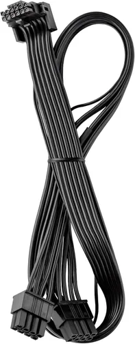 CableMod Basics RT-Series 12VHPWR Cable PCI-e de 90 grados StealthSense para ASUS/Seasonic/Phanteks - Variant B (negro, 16 pines a doble 8 pines,