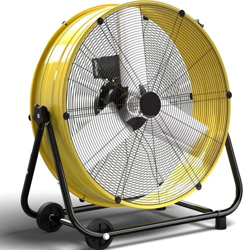 Miniatura 8 de Ventilador de tambor industrial de 24 pulgadas, ventilador de piso de alta velocidad de 8800 CFM, resistente, 3 velocidades, inclinación totalmente