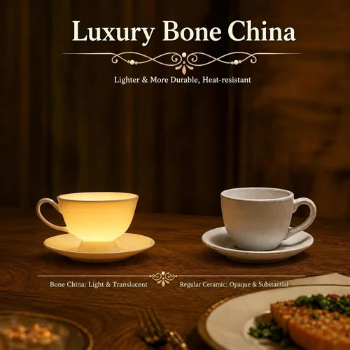Miniatura 4 de Juego de 2 tazas y platillos de espresso de porcelana fina, juego de tazas de té blanco clásico de 5 onzas para café, capuchino, café con leche, té
