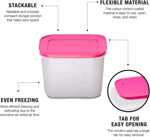 Miniatura 5 de Tupperware Congelador de plástico Mates Gen II 1.1L 1pc (Rosa, Blanco)