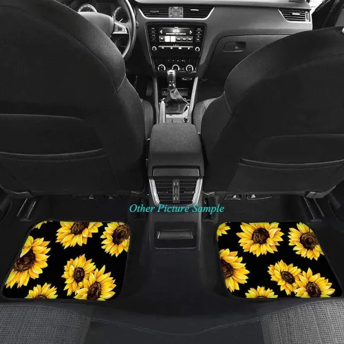 Miniatura 3 de Xhuibop Alfombrillas de automóvil con diseño de girasol, mariposa, elefante, para mujer, SUV, decoración interior de niña, camión, juego completo, 4