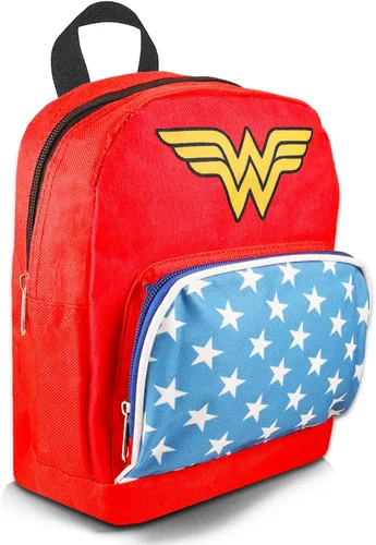 Miniatura 2 de Wonder Woman Juego de mini mochila Mini mochila Wonder Woman de lona de 10 pulgadas con bolsillo frontal y botella Paquete de mochila Wonder