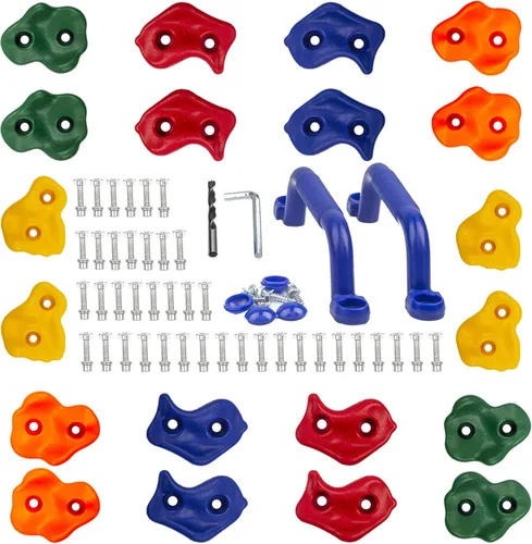 KINSPORY Juego de 20 piezas de escalada en pared para niños y niños Prise Escalade Enfant, colorido juego de escalada con forma de nariz de cerdo