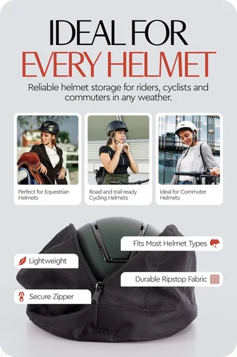 Miniatura 6 de HORZE Ecuestre Bicicleta Montar Fácil de Llevar Casco De Nylon Impermeable Caso