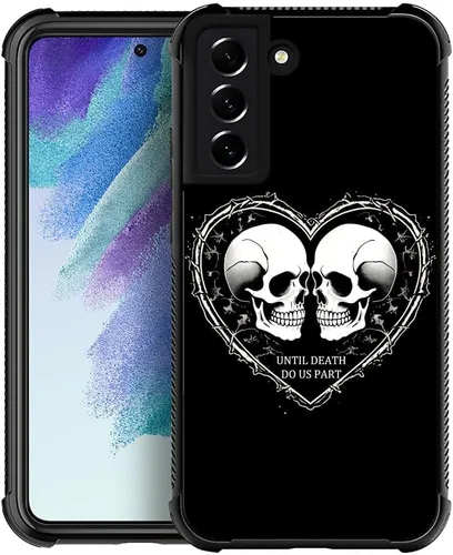 Miniatura 24 de Funda compatible con Samsung Galaxy S22 Ultra, diseño de calavera de dedo medio, diseño increíble a prueba de golpes, antiarañazos, carcasa trasera