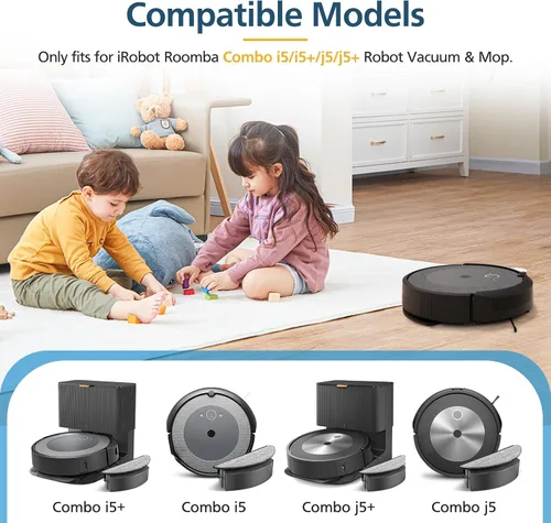 Miniatura 2 de Paquete de 4 almohadillas de repuesto para fregona compatibles con iRobot Roomba Combo i5+/ i5/j5+/ j5 robot aspirador y trapeador, almohadillas