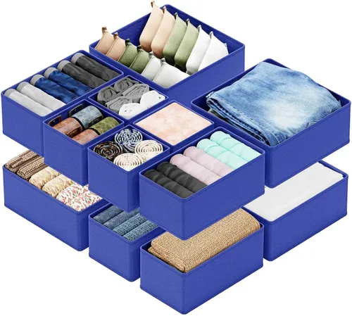 Miniatura 12 de SpaceAid Organizador Divisor de Cajón de Calcetines Paquete de 3, 64 Celdas Organizadores de Ropa Interior para Cómoda Armario Guardería