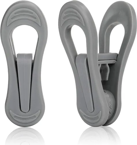 Miniatura 8 de Tinfol Clips de plástico blanco para colgar, paquete de 24 clips para colgar – Pinzas de dedo de agarre fuerte para perchas de ropa de plástico