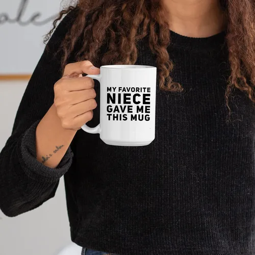 Miniatura 3 de Panvola Mi Sobrina Favorita Me Dio Esta Taza, Taza Divertida para Tíos y Tías, Regalos de Sobrina Sobrino, Día de las Madres, Día del Padre, Blanco