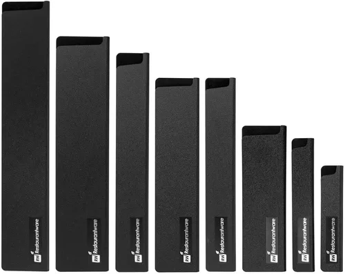 Miniatura 2 de Sensei - Juego de 8 protectores de cuchillos para cuchillos de cocina, forro de fieltro, protectores de cuchillas de plástico negro, duradero, a