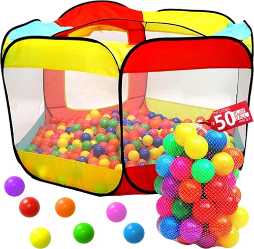 Piscina de Pelotas para Niños Tienda Emergente Grande para Niños Pequeños - Juguetes de Regalo para Interior y Exterior para Bebés Niñas y Niños,