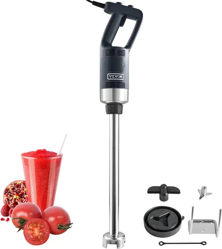 VEVOR Batidora de Inmersión Comercial, 750W 20" Mezcladora de Mano de Servicio Pesado, Mezcladora de Barra de Cocina de Velocidad Variable con