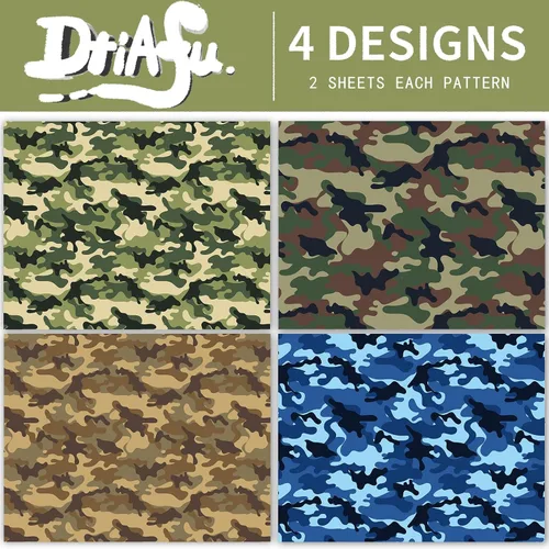 Miniatura 3 de Dtiafu Papel de regalo de camuflaje para hombres, niños y niños, papel de regalo del ejército para cumpleaños, día de los veteranos, papel de regalo