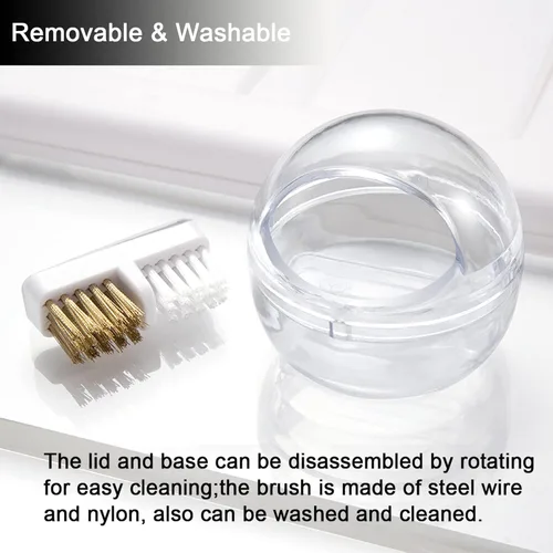 Miniatura 4 de LXIANGN Brocas de uñas con cubierta transparente, alambre de nailon y alambre de acero para limpiar brocas de carburo/cerámica, diseño