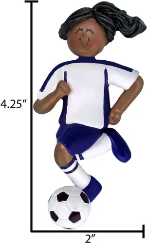 Miniatura 3 de Adornos de fútbol 3D para niña para árbol de Navidad, adorno de fútbol personalizado 2025, adornos de Navidad personalizados para niños, regalos