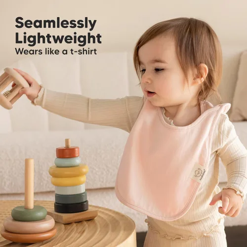 Miniatura 5 de KeaBabies Paquete de 8 baberos para bebé para niños y niñas, baberos sin botones para bebés que babean durante la dentición, recién nacidos, suaves