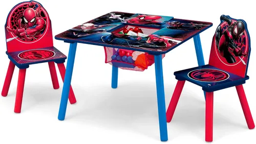 Miniatura 8 de Delta Children - Juego de mesa para niños Marvel Spider Man con almacenamiento (incluye 2 sillas) certificado Greenguard Gold, talla única, azul/rojo