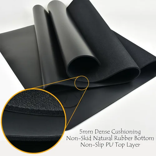 Miniatura 3 de Tatago Esterilla de yoga caliente antideslizante de goma natural de grado profesional, tapete de Pliates, tapete de estiramiento o esterillas