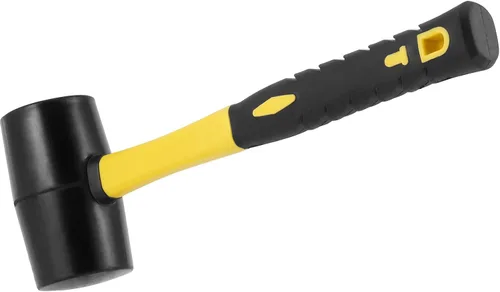 Miniatura 4 de 3 martillos de mazo de goma negra de 16 onzas, mazo de goma con mango antideslizante para camping, carpintería y suelos