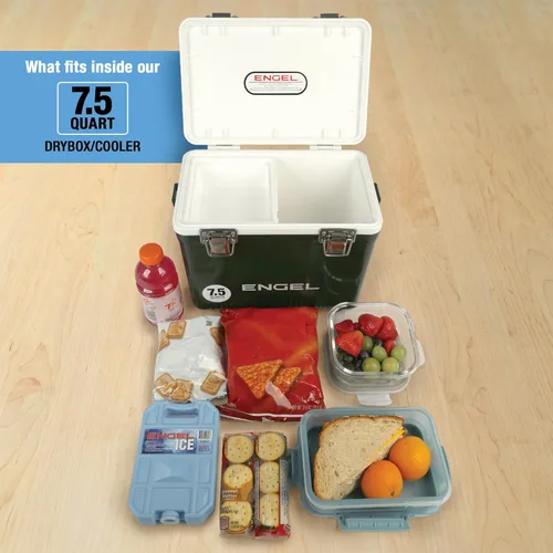 Miniatura 10 de Engel UC7 7.5qt a prueba de fugas, hermético, enfriador de caja de secado y pequeña lonchera rígida para hombres y mujeres Mango helado