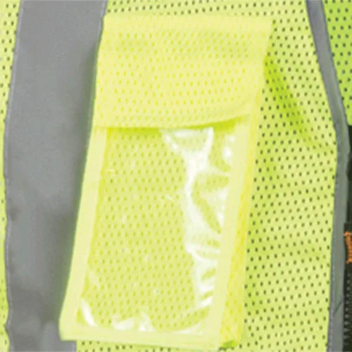 Miniatura 5 de Pioneer V1024860U-M - Chaleco de seguridad para hombre, malla reflectante Hi Vis neón, 9 bolsillos, cremallera, construcción, tráfico, trabajo