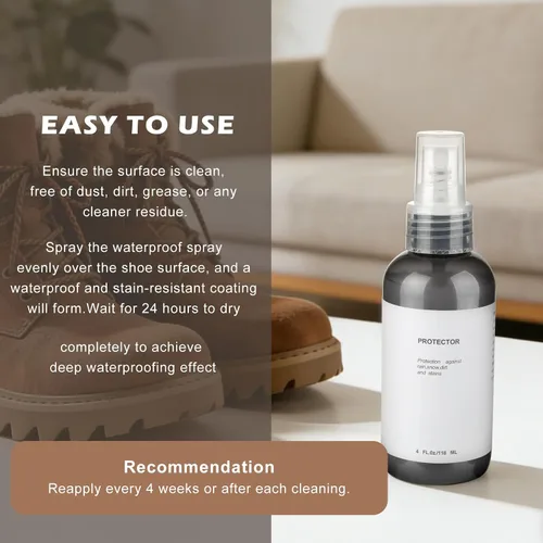 Miniatura 5 de Spray protector de zapatos de gamuza y nobuk repelente a prueba de lluvia y manchas, impermeabilización avanzada para zapatos de gamuza, botas