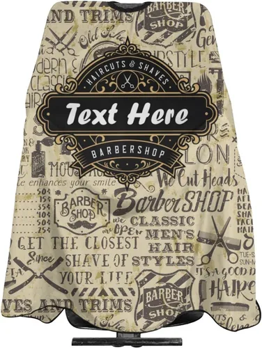 Miniatura 24 de Capa de barbero impermeable personalizada, Capa de peluquero personalizada, Añade tu texto, Capa de salón personalizada para hombres, Capa de corte