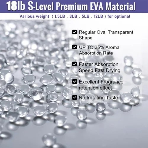 Miniatura 3 de MUBYOK Cuentas de aroma sin perfume de alta calidad de 18 libras para bricolaje de autos Freshies Eva Beads suministros a granel