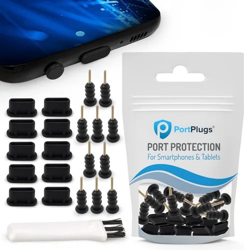 Miniatura 7 de Juegos de tapones antipolvo USB C - Enchufes para auriculares con parte superior plana, Plástico, No es una piedra preciosa