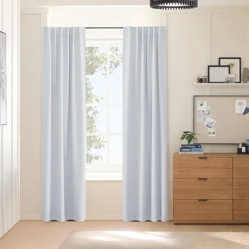 Miniatura 119 de PONY DANCE Cortinas cortas con aislamiento térmico para ventana pequeña, para guardería, baño, cocina, lavandería, caravana, sótano, 29 pulgadas