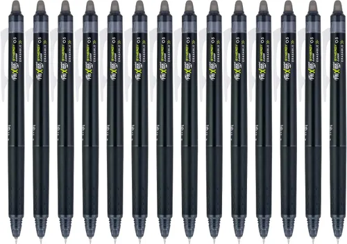 Pilot FriXion Synergy Clicker - Bolígrafos de tinta de gel borrables, retráctiles, borrables, punta extrafina de 0.020 in, paquete de 14 unidades,