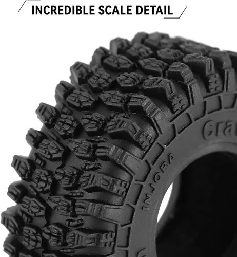 Miniatura 3 de INJORA Neumáticos 1.0 - Neumáticos S5 Super Blandos y Adhesivos de 57 * 22mm para TRX4M Axial AX24 SCX24 FCX24 Enduro24, T1016