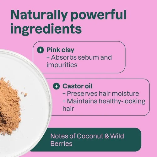 Miniatura 3 de ATTITUDE Barra de champú rica en humedad, origen natural, para cabello ultra seco y dañado, aceite de ricino y arcilla rosa, ingredientes