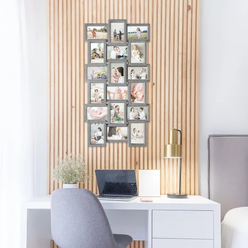 Miniatura 4 de HELLO LAURA - Marco de fotos de 4 x 6 pulgadas con collage y 18 espacios para pared - Gran marco de fotos con collage para decoración de pared