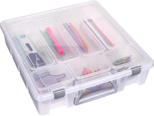 Miniatura 5 de AB Designs 6967ABD Super Satchel con 9 contenedores mezclados en el interior, contenedor apilable para organización de almacenamiento en el hogar