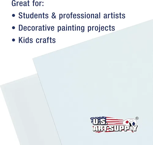 Miniatura 6 de U.S. Art Supply Paneles de lienzo artístico de 4 x 4 pulgadas, paquete de 24 unidades, lienzos de algodón pesado de 8 onzas sin ácidos para pintar