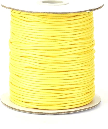 Miniatura 12 de Cordón de poliéster encerado coreano de 100 yardas, hilo de cordón trenzado beige para collar, cuerda de alambre de 0.079 pulgadas con carrete