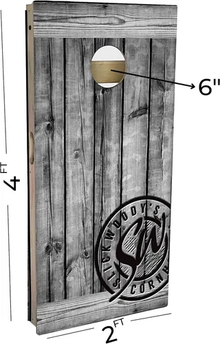 Miniatura 4 de Slick Woody's Tablas de Cornhole de Grado Profesional - Juego de Lanzamiento de Agujero de Maíz de Madera Maciza de 4' x 2' Reglamentario con Veta